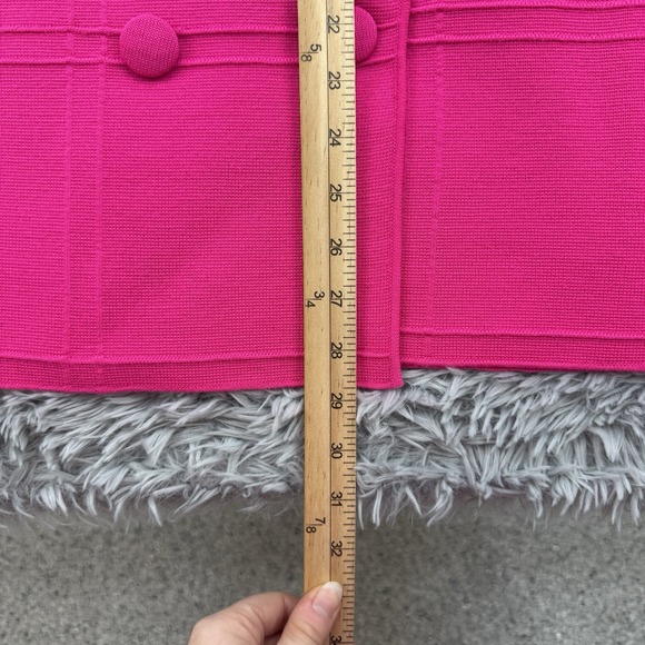 Imperial Imports Blazer Womens 20 Hot‎ Pink VTG 100% Wool Double Breasted Knit - Picture 4 of 11